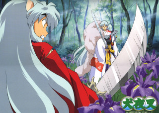 Cartoon woman sword forest man - a sword in a forest free wallpaper
