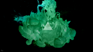 Triangle smoke green substance air - shaped free wallpaper