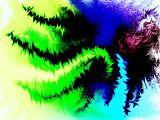 Colorful abstract tree leaves branches - fractal free wallpaper