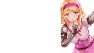 Woman gun pink dress headband - sakimi chan free wallpaper for desktop