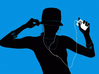 Person hat headphones holding music - colin middleton free wallpaper