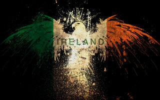 Bird ireland flag wings image - digital artwork free wallpaper