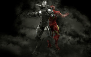 Superheroes dark smoke background clouds - smoke behind them free wallpaper