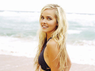 Woman bikini beach ocean surfboard 4 - a surfboard free wallpaper