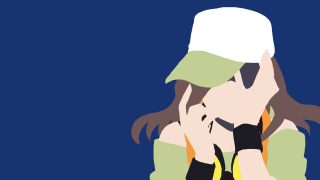 Woman hat phone blue background - tie free wallpaper