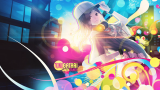 Girl hat dress colorful background - a girl in a hat free wallpaper