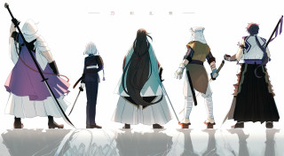 People swords white background group - free seasons wallpaper for desktop