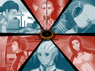 Spaceship figures colorful varied patterns - a series free wallpaper