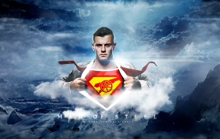 Man superman cape clouds mountain - a mountain in the background and a sky free wallpaper