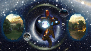 Space station planet stars astronaut - epsylon point free wallpaper