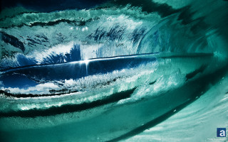 Close up ocean wave blue - in the ocean free wallpaper