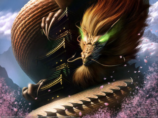Dragon large head hairy back - a large head free wallpaper