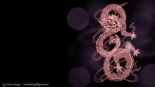 Pink dragon black background purple - a white dragon free wallpaper