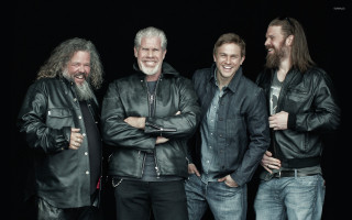 Men group black background standing - a black background behind them free wallpaper