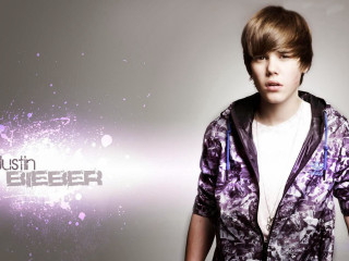 Young man purple jacket white - a grey background free wallpaper
