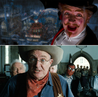 Man hat fake face picture - same free wallpaper for tablet