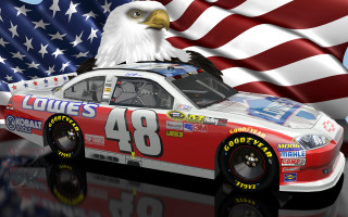 Eagle car american flag reflection - an eagle free wallpaper
