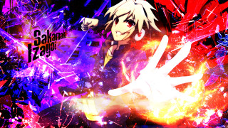 Anime character hand up colorful - a background free wallpaper