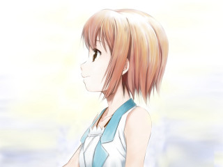 Girl blue shirt white serious - white shirt free wallpaper