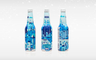 Soda bottles castle snow falling - dorothy coke free wallpaper