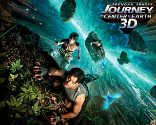 Journey center earth 3d poster 2 - two person free wallpaper for desktop