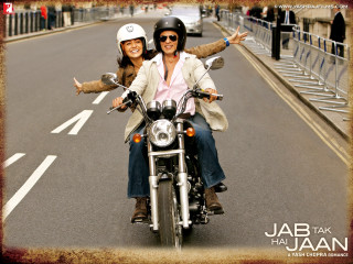 Couple motorcycle ride street fence - movie still free wallpaper