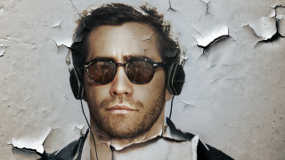 Man headphones jacket torn wall - david park free wallpaper for desktop
