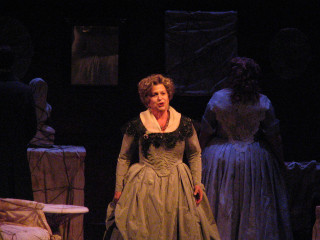 Woman dress man chair woman - free dark wallpaper for desktop