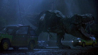 Dinosaur walking rain car truck - classical free wallpaper