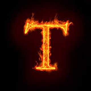 Fire letter black background red 5 - free halloween wallpaper for tablet