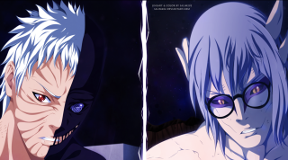 Anime characters blue hair glasses - a creepy look free wallpaper