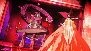 Cartoon woman dress man costume - giant free wallpaper for desktop