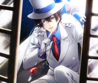 Man white suit hat window - a window sill free wallpaper