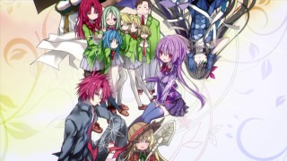 Anime characters group dragon white - a dragon in the background free wallpaper