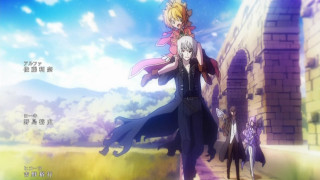 Anime character walking path castle - a path free wallpaper