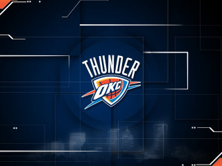 Blue orange background thunder basketball - a basketball logo free wallpaper