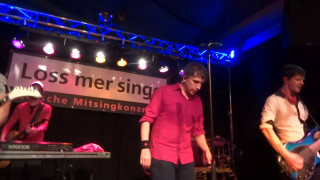 Guitarists on stage lossmer sing - kitsch movement free wallpaper