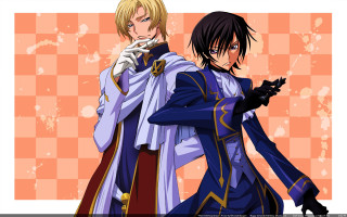 Anime characters checkered background red - two anime character free wallpaper for desktop