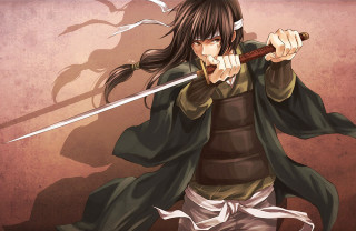 Man holding swords long black - a long black hair free wallpaper
