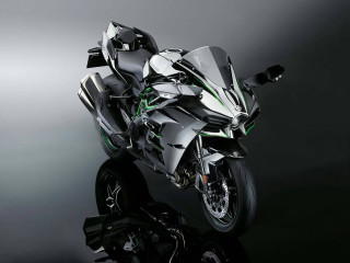 Futuristic motorcycle studio black background - a studio setting free wallpaper for desktop