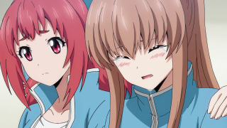 Anime girls pink hair blue - pink eye free wallpaper