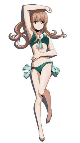 Eizan kikukawa green bikini standing - free bikini wallpaper for mobile