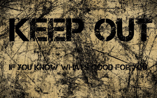 Keep out grungy black food - food free wallpaper