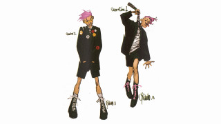 Punk people bat baseball drawing - character design free wallpaper