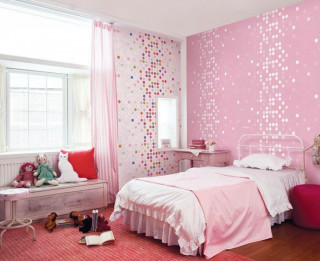 Pink bedroom white bed pink 4 - a pink rug free wallpaper