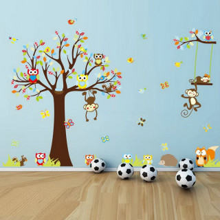 Wall tree monkeys soccer ball - a tree free wallpaper for tablet