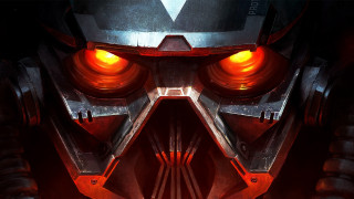 Robot red eyes helmet close - its eye free wallpaper
