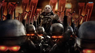 Glowing eyes soldiers helmets dark - apocalypse free wallpaper