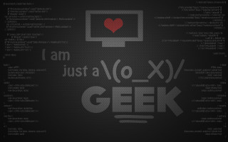 Computer heart geekk screen image - analytical art free wallpaper