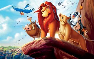 Lion king surrounded by animals - other animal free wallpaper